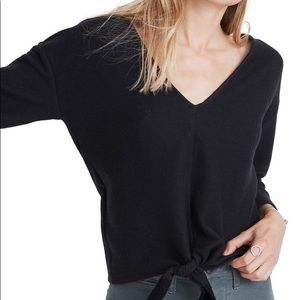 Madewell tie front sweater